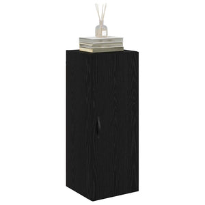 Wandschrank Schwarz Eichenoptik 34,5x34x90cm