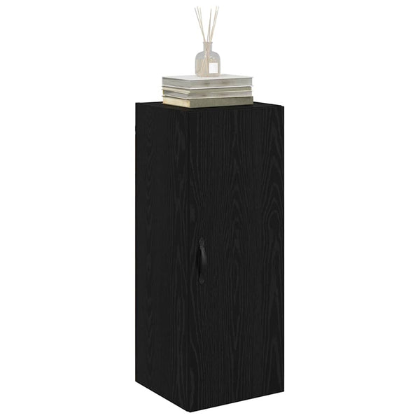 Wandschrank Schwarz Eichenoptik 34,5x34x90cm