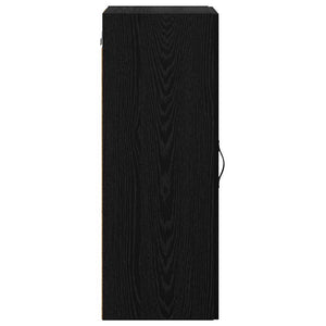Wandschrank Schwarz Eichenoptik 34,5x34x90cm