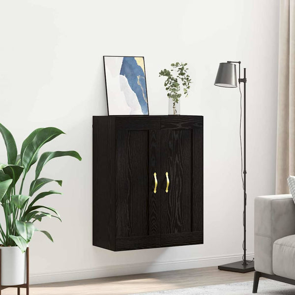 Wandschrank Schwarz Eichen-Optik 69,5 cm