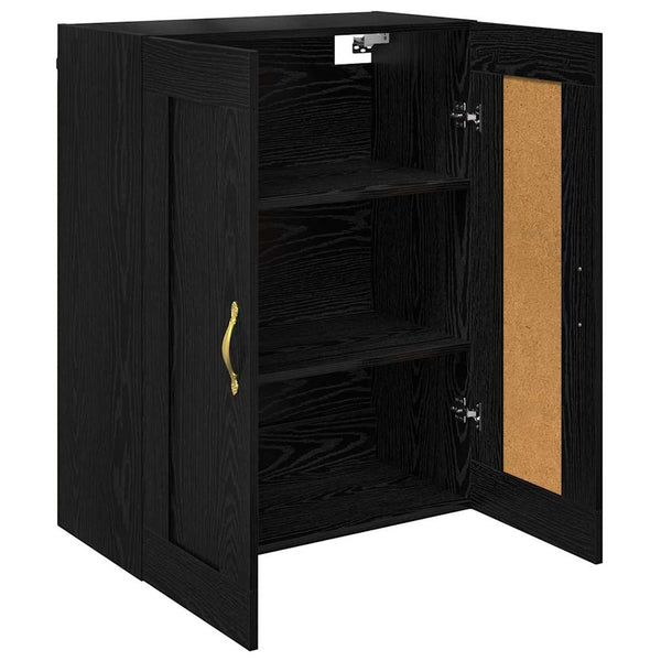 Wandschrank Schwarz Eichen-Optik 69,5 cm