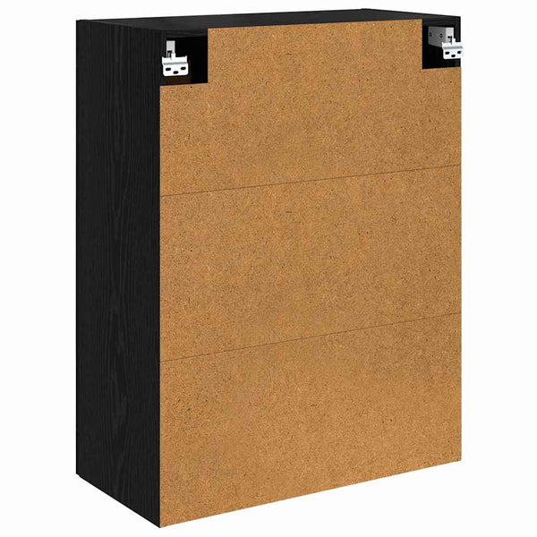 Wandschrank Schwarz Eichen-Optik 69,5 cm