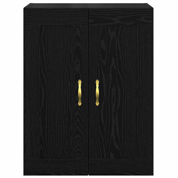 Wandschrank Schwarz Eichen-Optik 69,5 cm