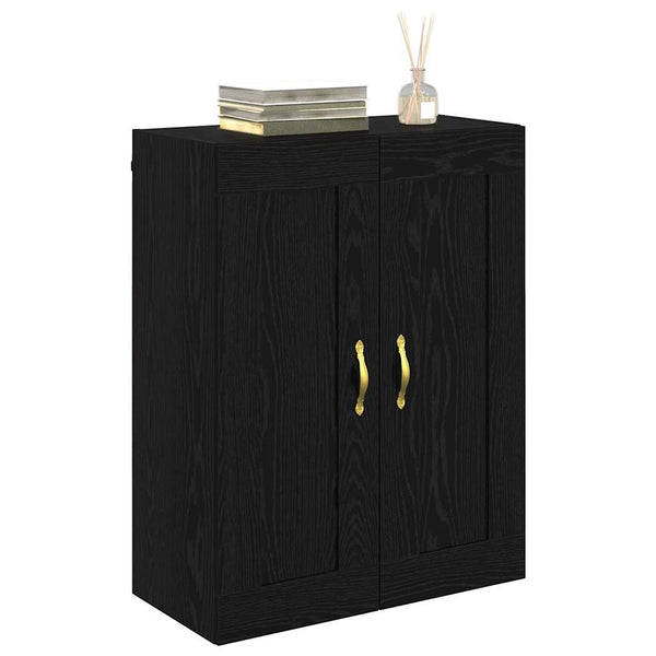 Wandschrank Schwarz Eichen-Optik 69,5 cm