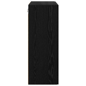 Wandschrank Schwarz Eichen-Optik 69,5 cm