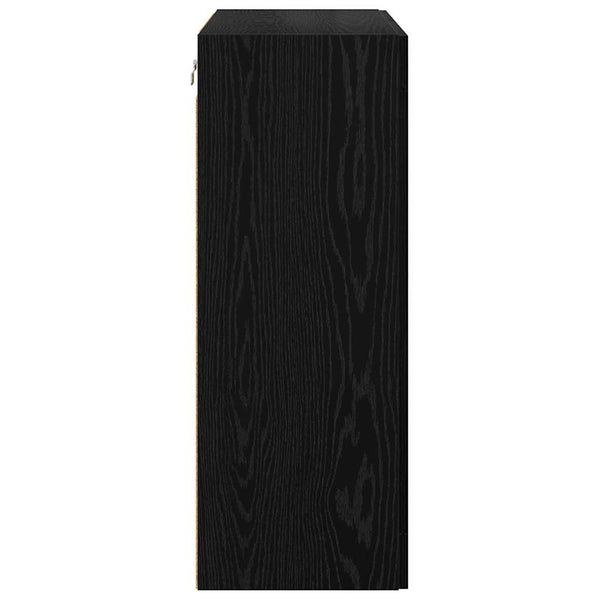 Wandschrank Schwarz Eichen-Optik 69,5 cm