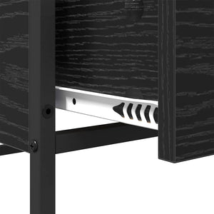 Schwarzer Couchtisch Eichenoptik 100 cm