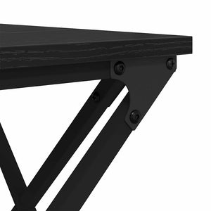 Schwarzer Couchtisch Eichenoptik 100 cm