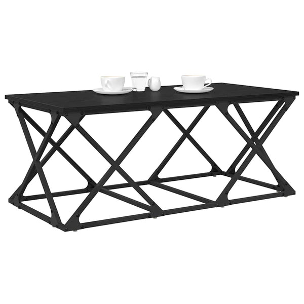 Schwarzer Couchtisch Eichenoptik 100 cm