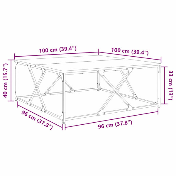 Couchtisch Artisan Eiche 100x100 cm