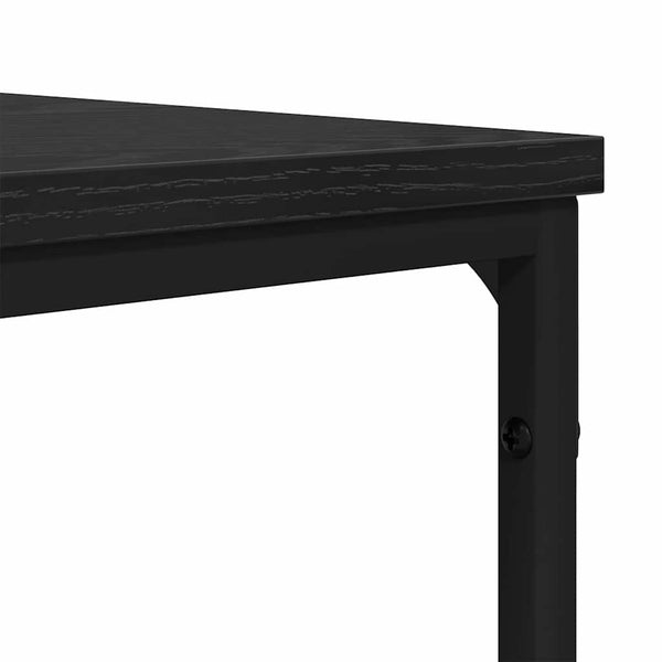 Schwarzer Couchtisch Eichenoptik 70x70 cm
