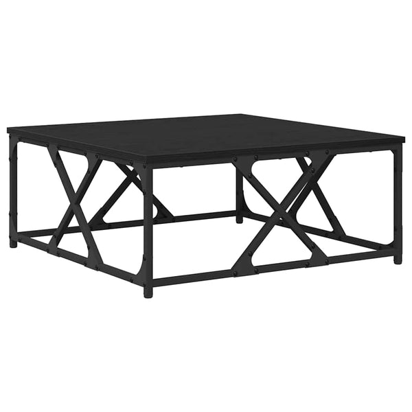 Schwarzer Couchtisch Eichenoptik 70x70 cm