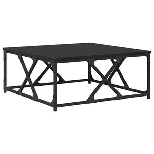 Schwarzer Couchtisch Eichenoptik 70x70 cm