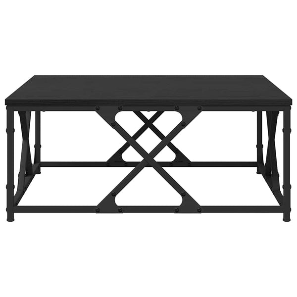 Schwarzer Couchtisch Eichenoptik 70x70 cm