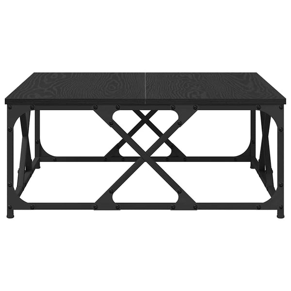 Schwarzer Couchtisch Eichenoptik 70x70 cm
