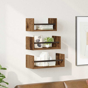 Wandregal Set Altholz 3er