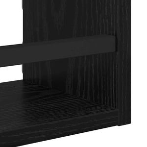 Wandregal Set 3-teilig Schwarz Eiche 40cm