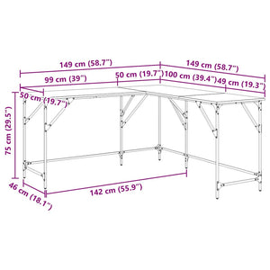Eckschreibtisch Artisan Eiche 149x149 cm