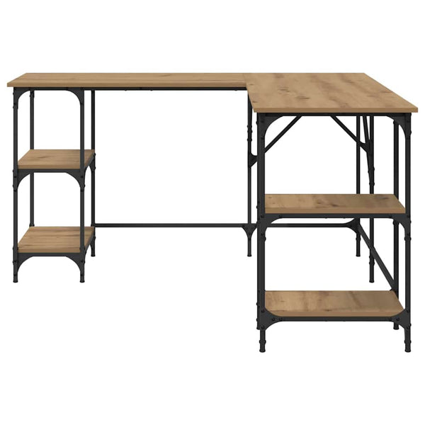 Schreibtisch Artisan Eiche L-Form mit Regalen