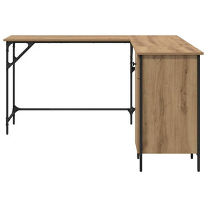 Eckschreibtisch Artisan Eiche mit Regalen