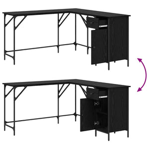 Schreibtisch Schwarz Eiche 141x141 cm