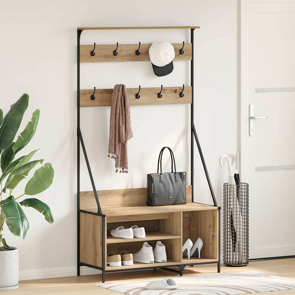 Kleiderständer Artisan Eiche mit Schuhablage