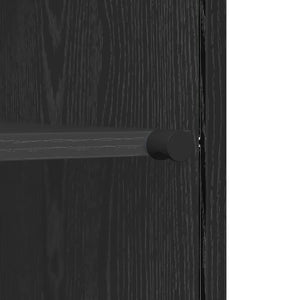 Schwarzes Sideboard Eichenoptik, 76cm