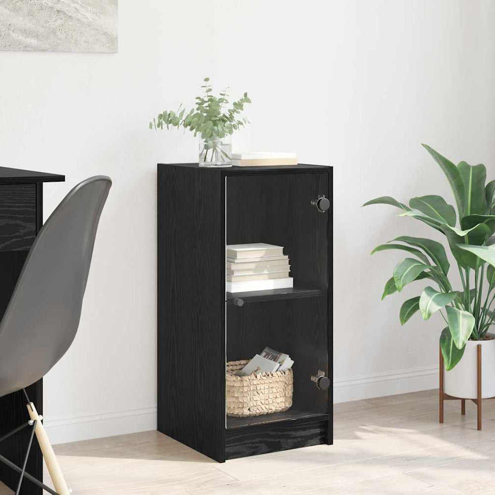 vidaXL Sideboard Black Oak Look 35 x 37 x 76 cm Engineered Wood