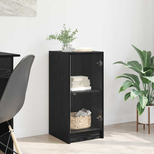 Schwarzes Sideboard Eichenoptik, 76cm