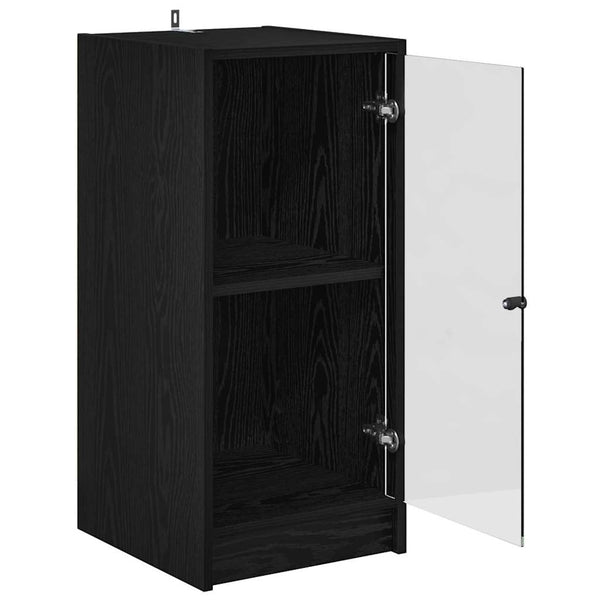 Schwarzes Sideboard Eichenoptik, 76cm
