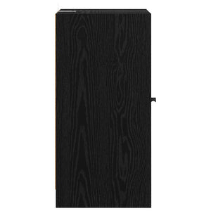 Schwarzes Sideboard Eichenoptik, 76cm