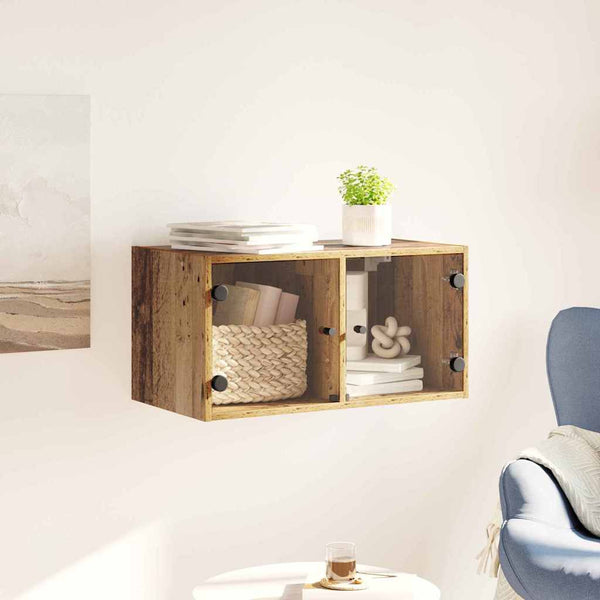 Wandmontierter Wandschrank Altholz 68x37x35 cm