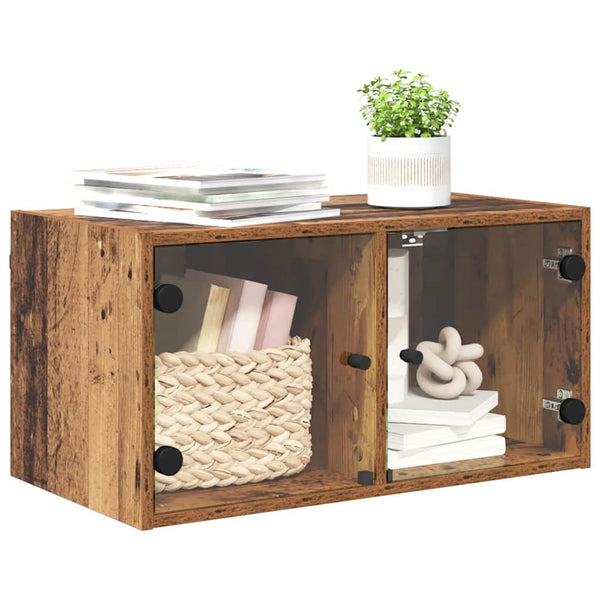 Wandmontierter Wandschrank Altholz 68x37x35 cm