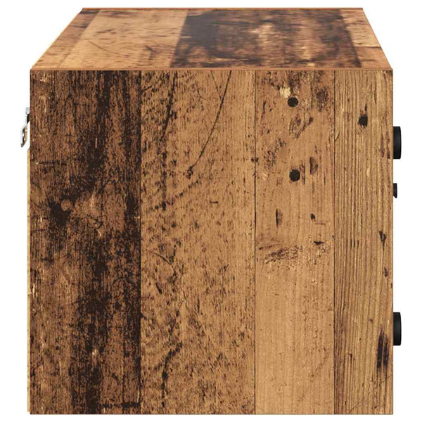 Wandmontierter Wandschrank Altholz 68x37x35 cm