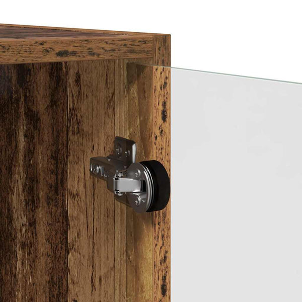 Wandmontierter Wandschrank Altholz