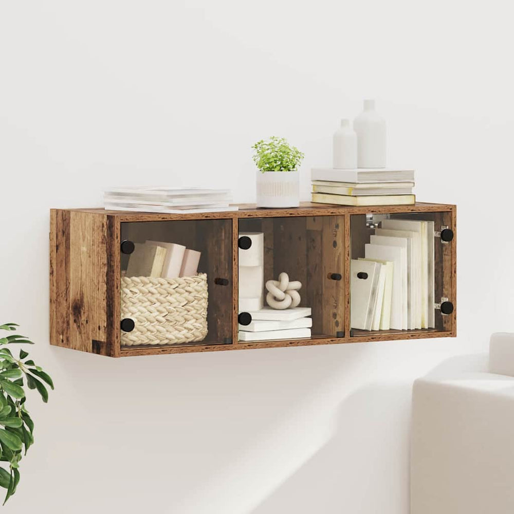 Wandmontierter Wandschrank Altholz