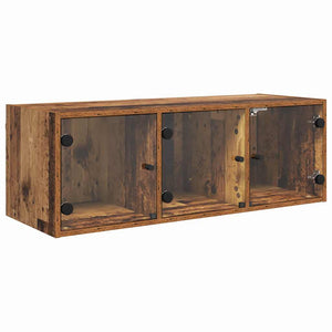 Wandmontierter Wandschrank Altholz