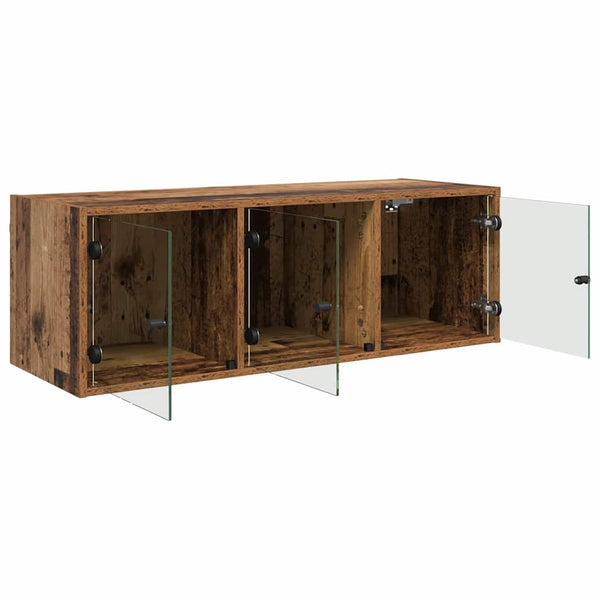 Wandmontierter Wandschrank Altholz