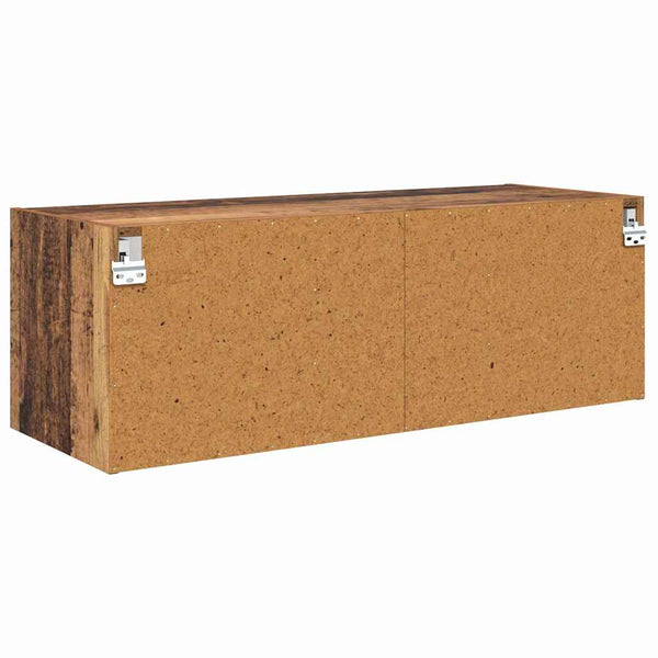Wandmontierter Wandschrank Altholz