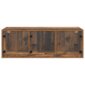 Wandmontierter Wandschrank Altholz