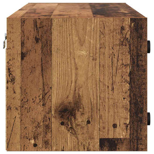 Wandmontierter Wandschrank Altholz