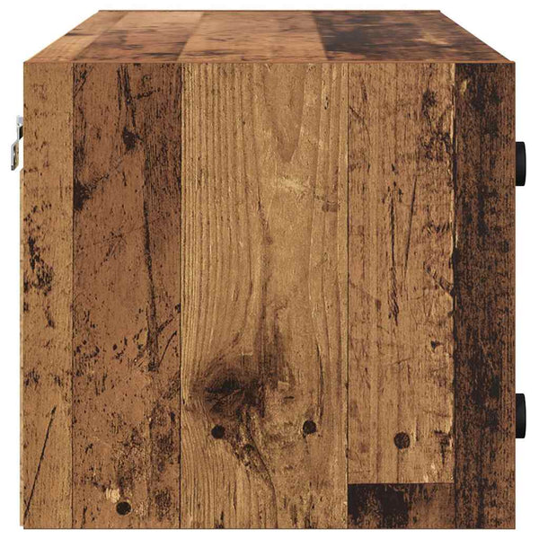 Wandmontierter Wandschrank Altholz