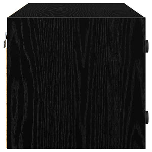 Wandschrank Schwarz Eichenoptik 102x37x35cm