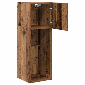 Wandmontierter TV-Schrank mit LED Altholz 90cm