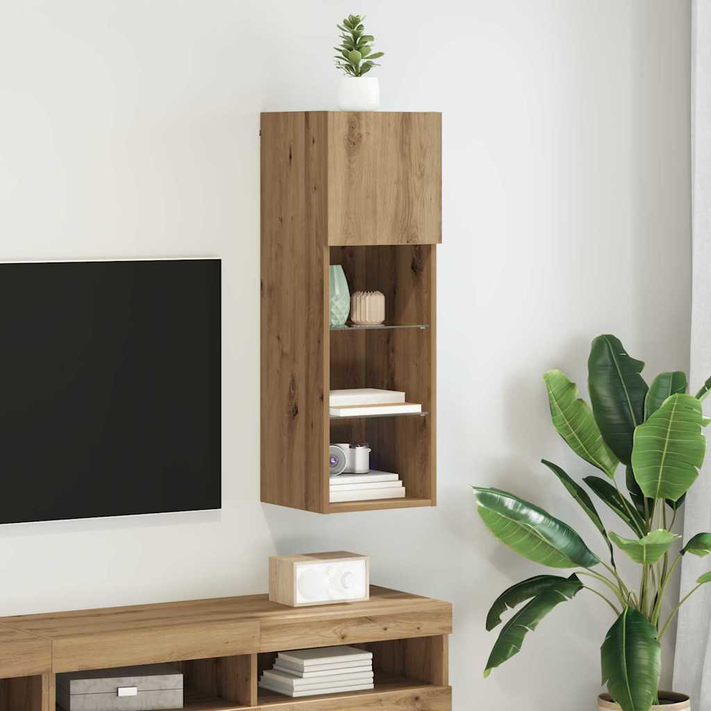 Wandmontierter TV-Schrank Artisan Eiche 90cm