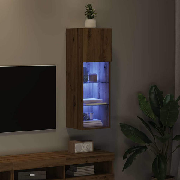 Wandmontierter TV-Schrank Artisan Eiche 90cm