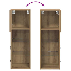 Wandmontierte TV-Schränke, 2er Set, Artisan-Eiche, 90cm