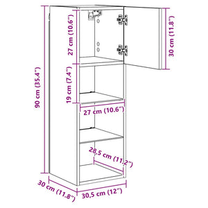 Wandmontierte TV-Schränke, 2er Set, Artisan-Eiche, 90cm