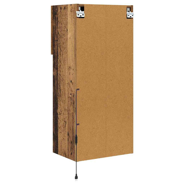 vidaXL Meuble TV mural LED Bois de récupération 40,5 x 30 x 90 cm
