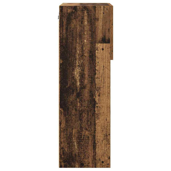 vidaXL Meuble TV mural LED Bois de récupération 40,5 x 30 x 90 cm